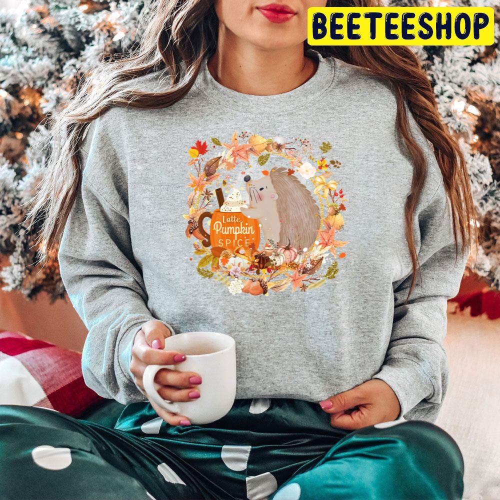 Latte Pumpkin Spice Latte Hedgehog Trending Unisex Hoodie Latte Pumpkin Spice Latte Hedgehog Trending Unisex Hoodie