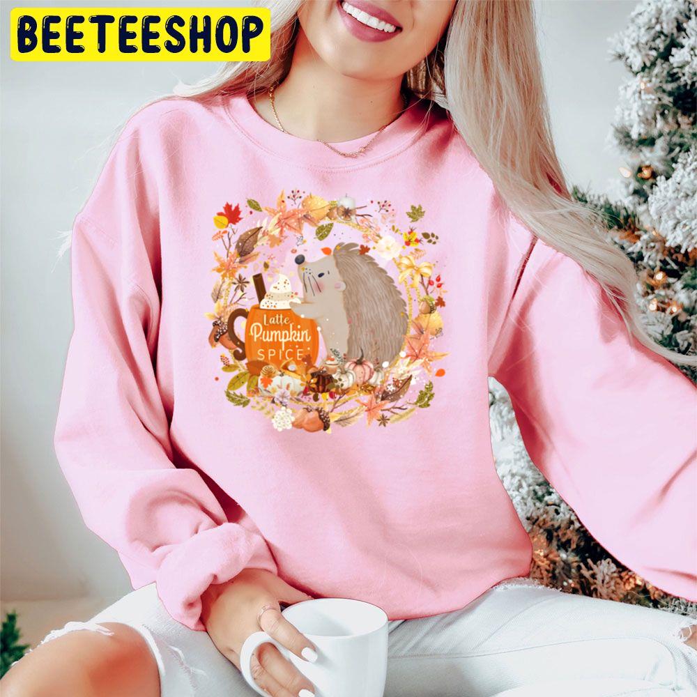 Latte Pumpkin Spice Latte Hedgehog Trending Unisex Hoodie Latte Pumpkin Spice Latte Hedgehog Trending Unisex Hoodie