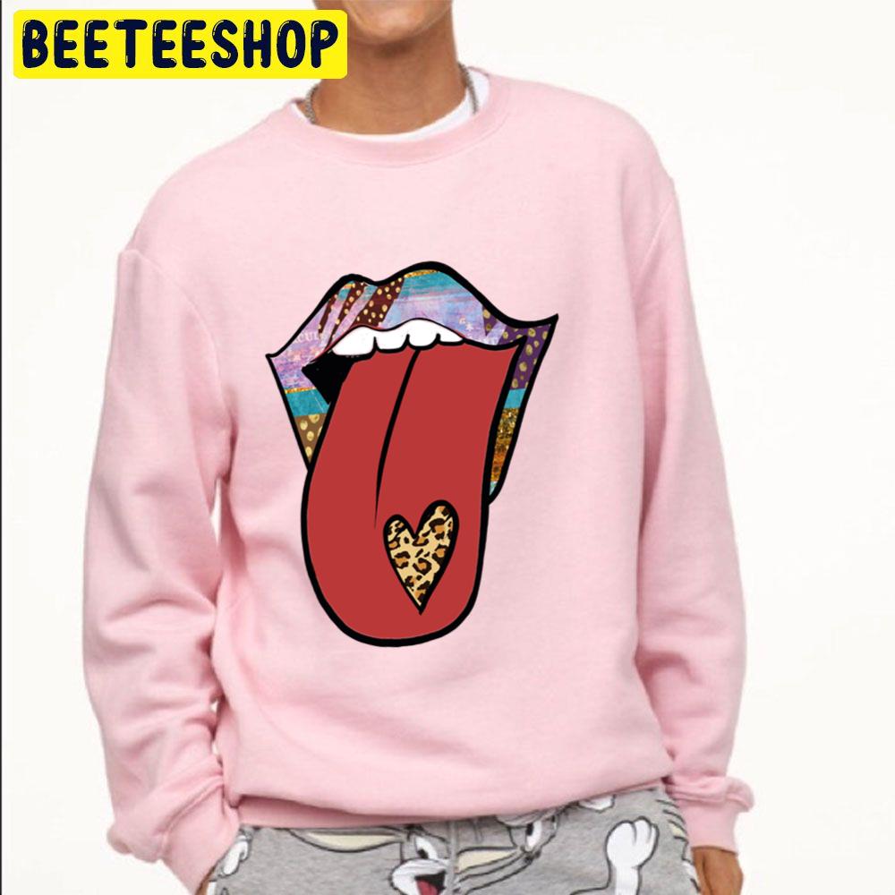 Leopard Tongue For Cool Valentine's Trending Unisex Sweatshirt Leopard Tongue For Cool Valentine's Trending Unisex Sweatshirt
