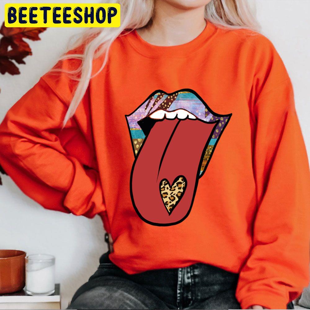 Leopard Tongue For Cool Valentine's Trending Unisex Sweatshirt Leopard Tongue For Cool Valentine's Trending Unisex Sweatshirt
