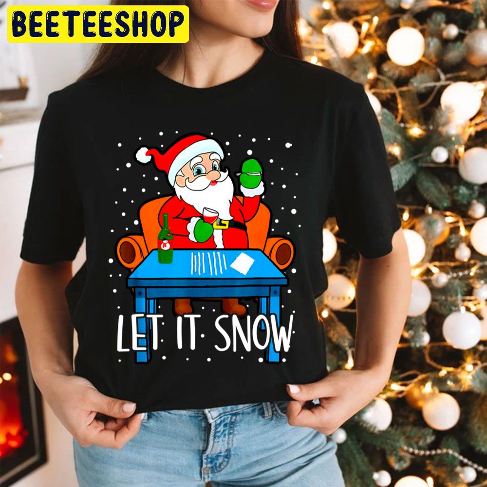 Let It Snow Santa Drink And Smoke Christmas Trending Unisex Hoodie Let It Snow Santa Drink And Smoke Christmas Trending Unisex Hoodie