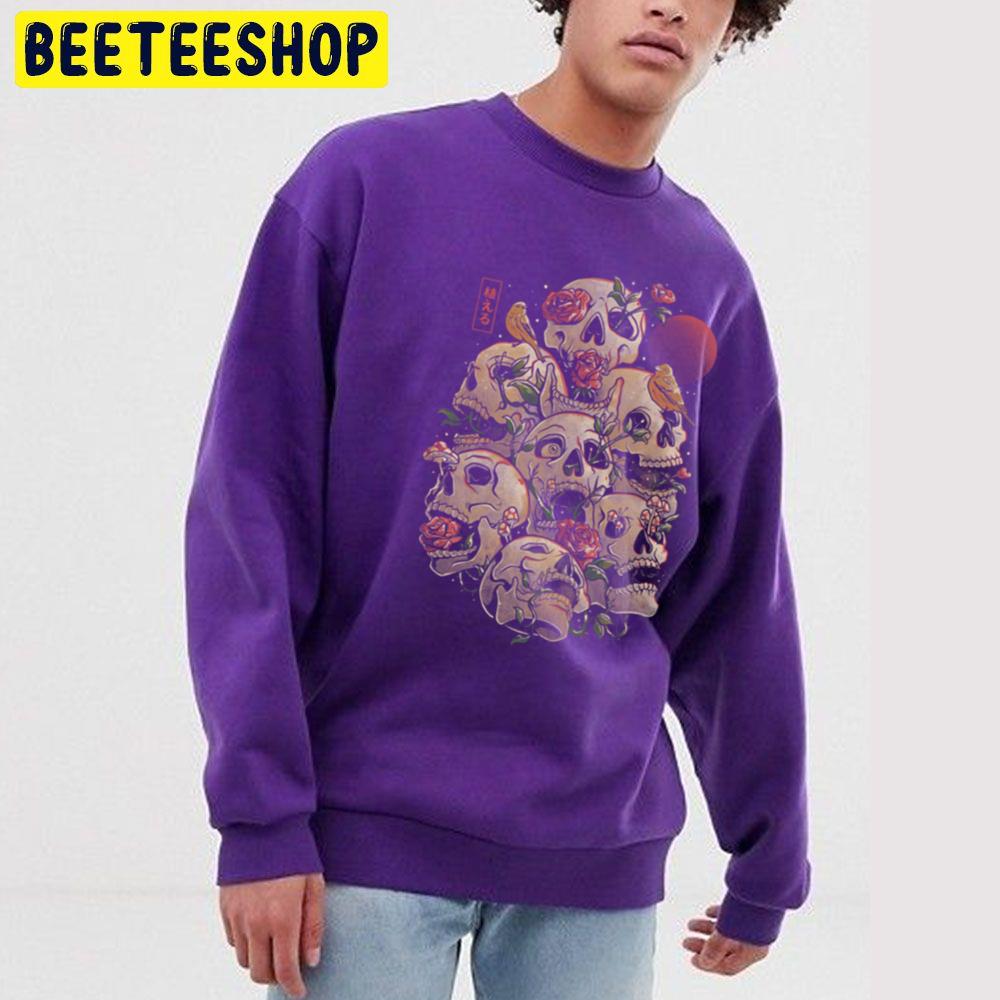 Life Grows Through Death Skull Horror Flowers Unisex Sweatshirt Life Grows Through Death Skull Horror Flowers Unisex Sweatshirt