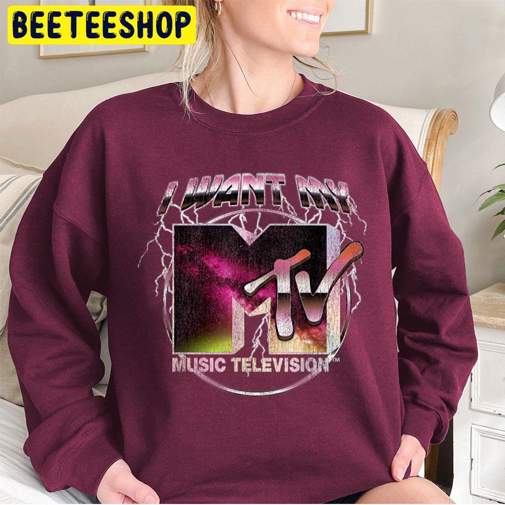 Lightning Space Wave I Want My Music Television Graphic Trending Unisex Sweatshirt Lightning Space Wave I Want My Music Television Graphic Trending Unisex Sweatshirt