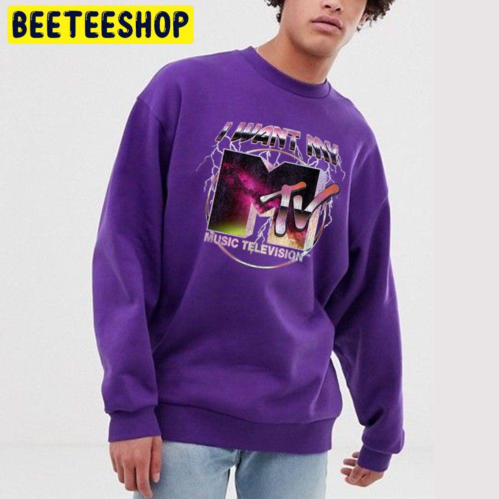 Lightning Space Wave I Want My Music Television Graphic Trending Unisex Sweatshirt Lightning Space Wave I Want My Music Television Graphic Trending Unisex Sweatshirt
