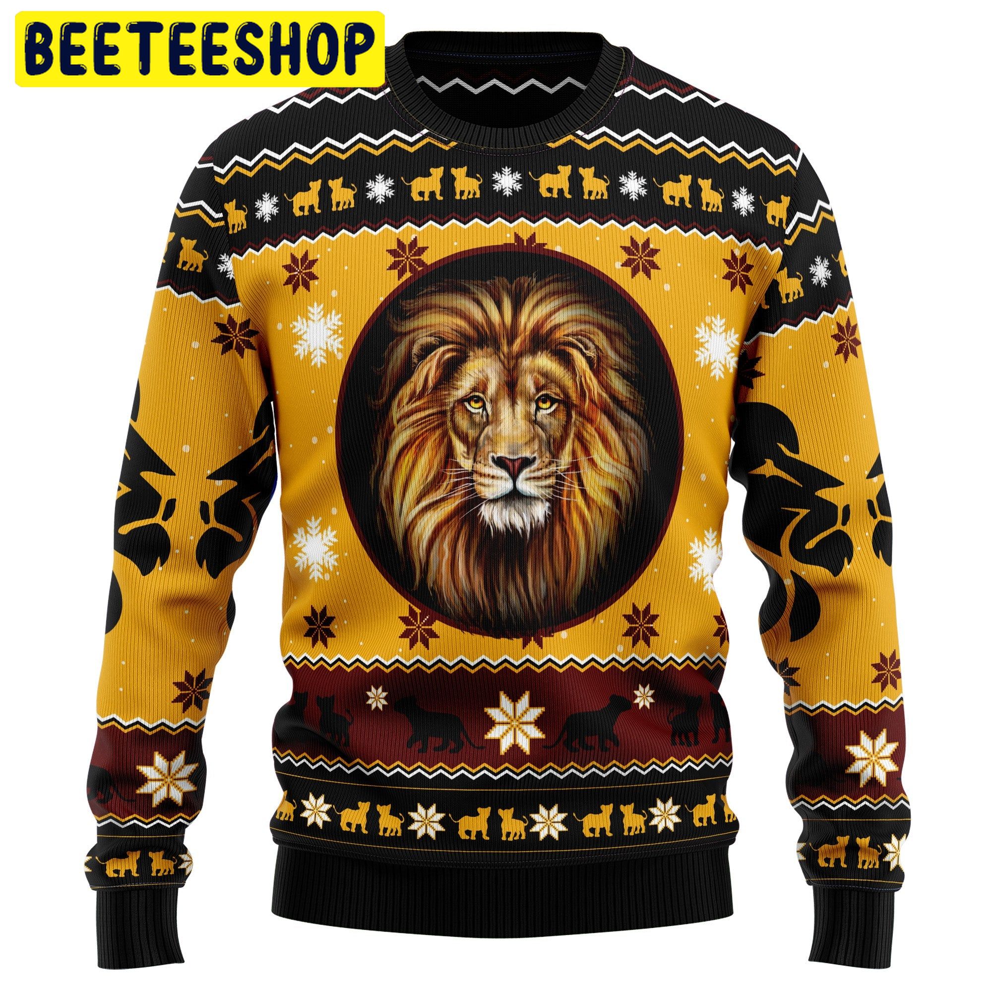 Lion Xmas Trending Ugly Christmas Sweatshirt Lion Xmas Trending Ugly Christmas Sweatshirt