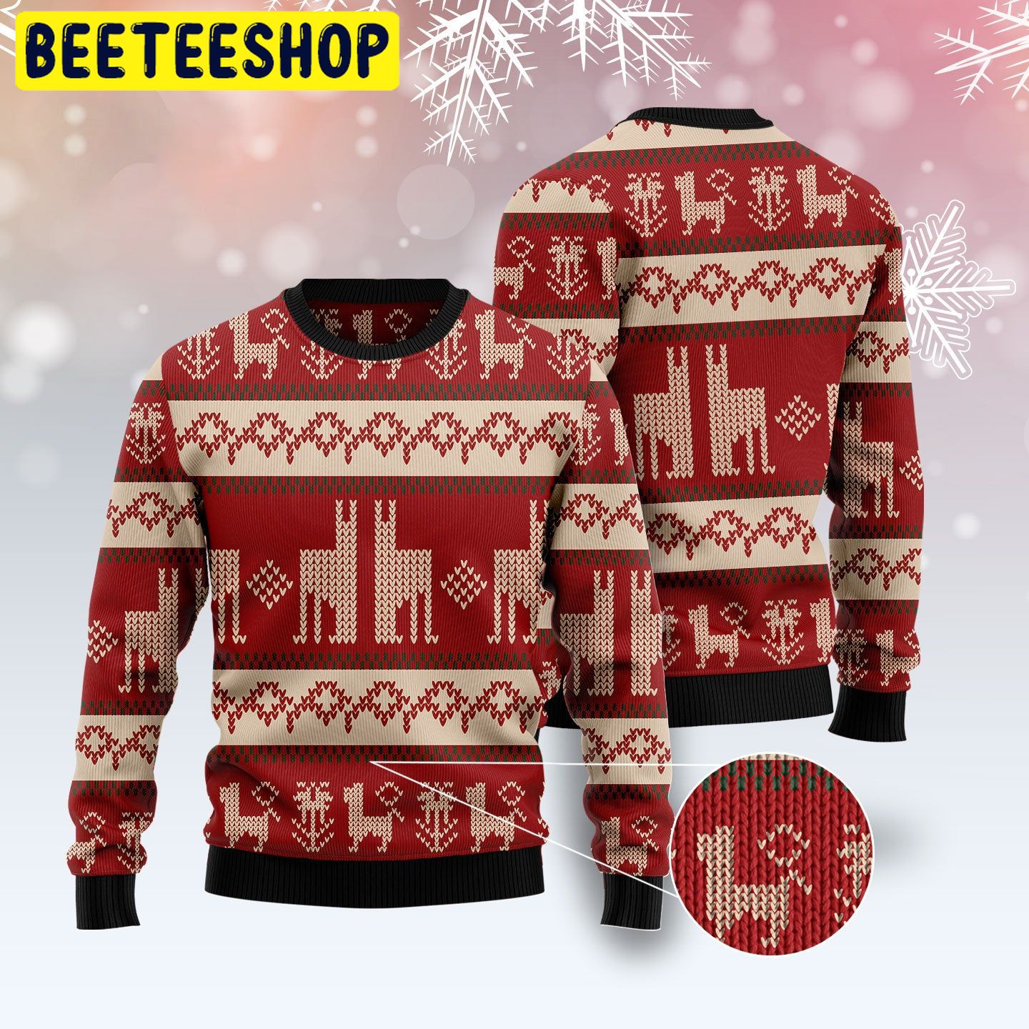 Llama Christmas Trending Ugly Christmas Sweatshirt Llama Christmas Trending Ugly Christmas Sweatshirt