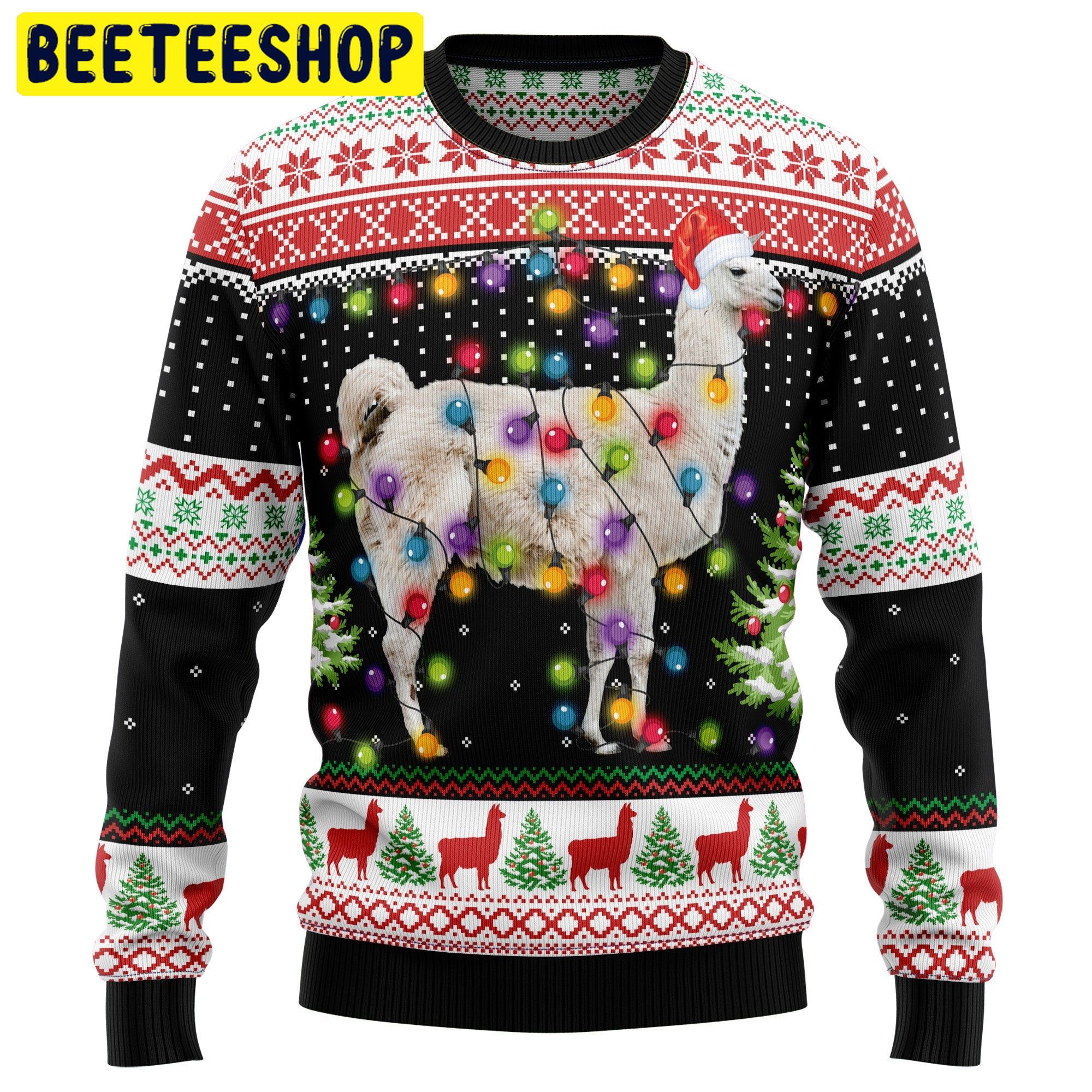 Llama Hit That Trending Ugly Christmas Sweatshirt Llama Hit That Trending Ugly Christmas Sweatshirt
