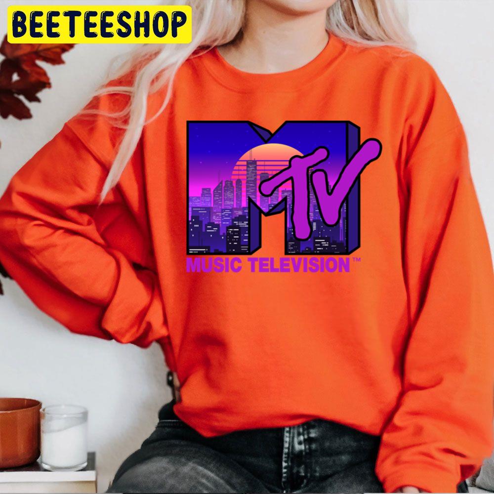 Logo Futuristic Vaporwave City Music Television Trending Unisex Sweatshirt Logo Futuristic Vaporwave City Music Television Trending Unisex Sweatshirt