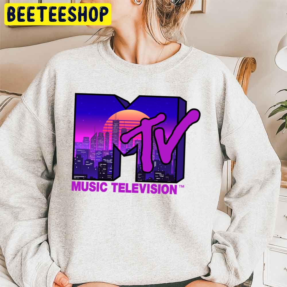 Logo Futuristic Vaporwave City Music Television Trending Unisex Sweatshirt Logo Futuristic Vaporwave City Music Television Trending Unisex Sweatshirt