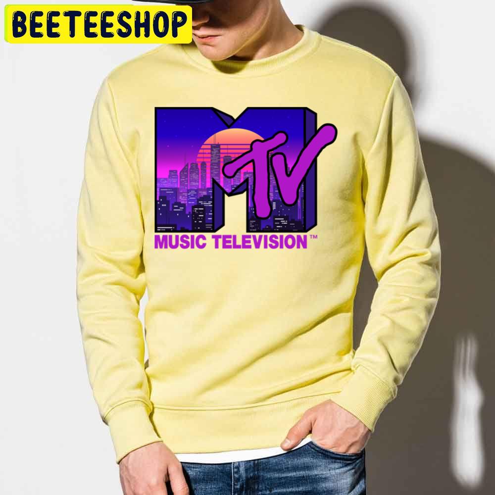 Logo Futuristic Vaporwave City Music Television Trending Unisex Sweatshirt Logo Futuristic Vaporwave City Music Television Trending Unisex Sweatshirt