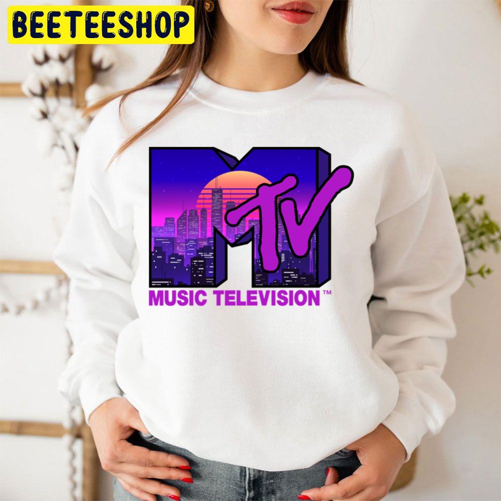 Logo Futuristic Vaporwave City Music Television Trending Unisex Sweatshirt Logo Futuristic Vaporwave City Music Television Trending Unisex Sweatshirt