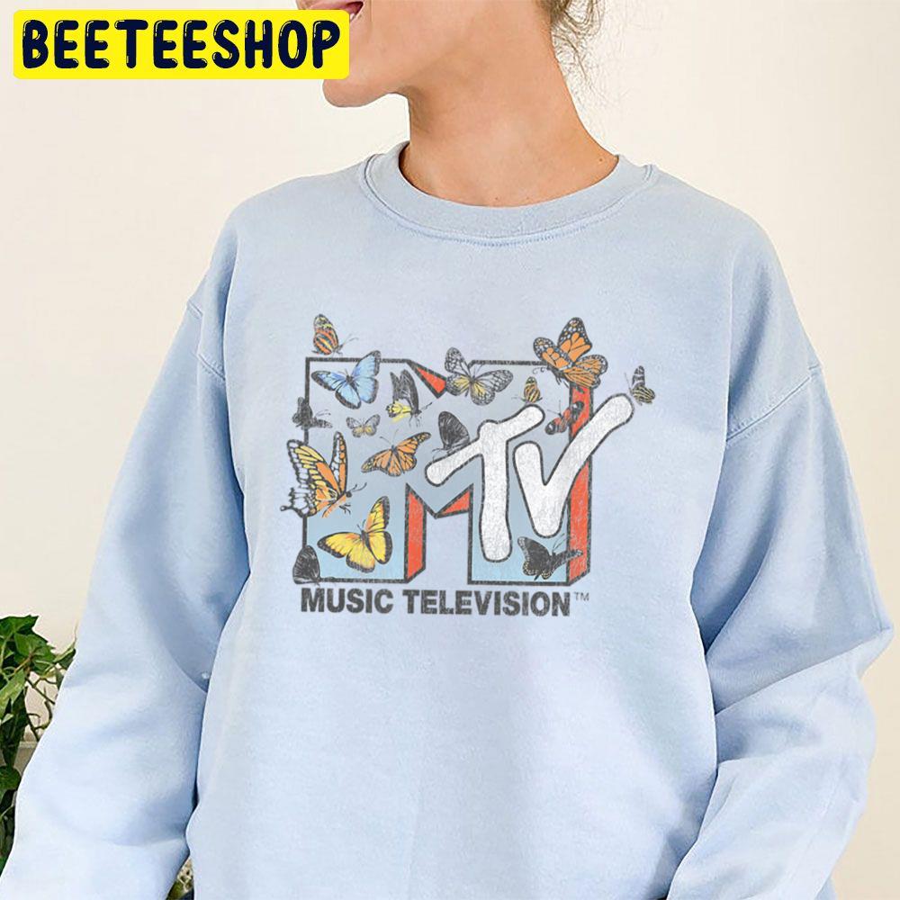 Lots Of Butterflies Mtv Logo Trending Unisex Sweatshirt Lots Of Butterflies Mtv Logo Trending Unisex Sweatshirt