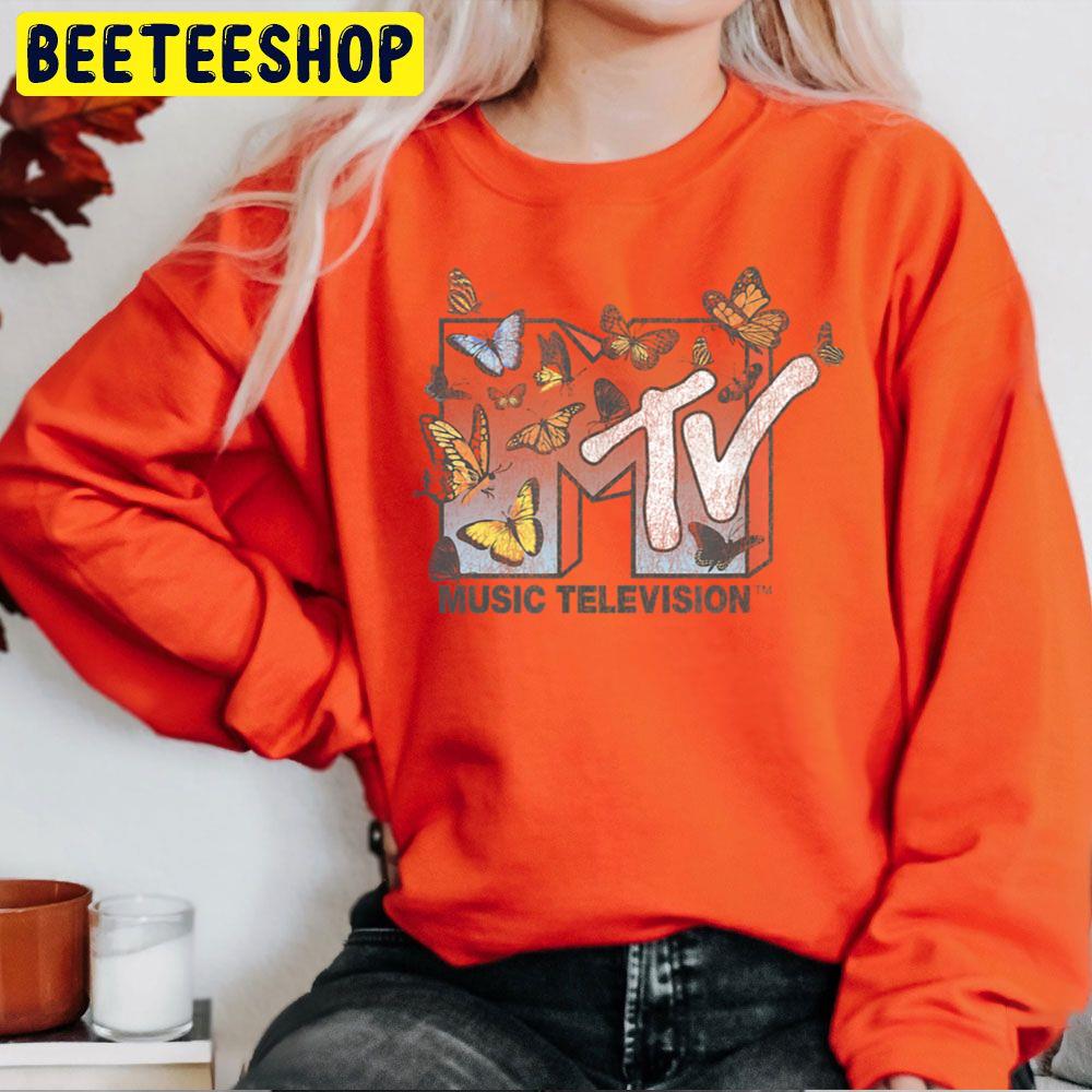 Lots Of Butterflies Mtv Logo Trending Unisex Sweatshirt Lots Of Butterflies Mtv Logo Trending Unisex Sweatshirt