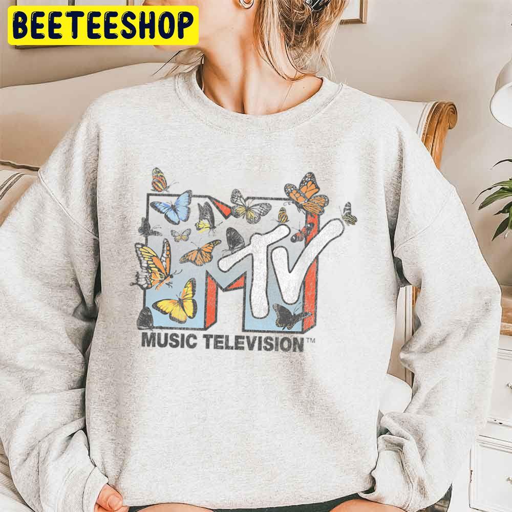 Lots Of Butterflies Mtv Logo Trending Unisex Sweatshirt Lots Of Butterflies Mtv Logo Trending Unisex Sweatshirt