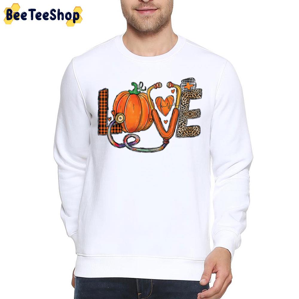 Love Nurse Pumpkin And Heart Halloween Trending Unisex Sweatshirt Love Nurse Pumpkin And Heart Halloween Trending Unisex Sweatshirt