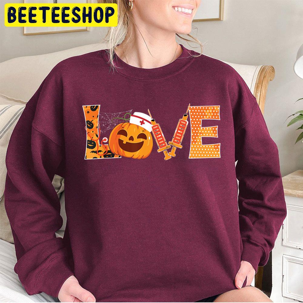 Love Nurse Pumpkin Halloween Trending Unisex Sweatshirt Love Nurse Pumpkin Halloween Trending Unisex Sweatshirt