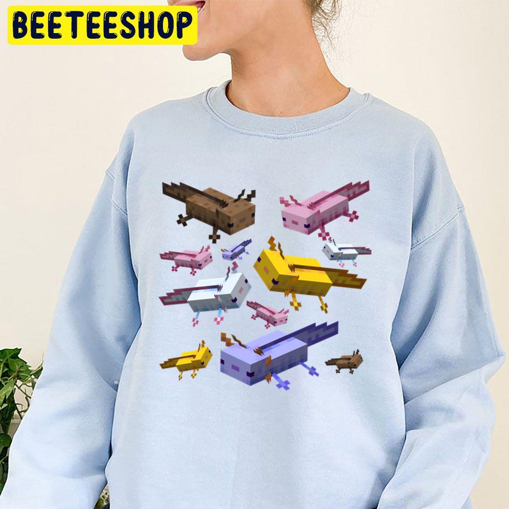 Lover Axolotl Minecraft Retro Wave Trending Unisex Sweatshirt Lover Axolotl Minecraft Retro Wave Trending Unisex Sweatshirt