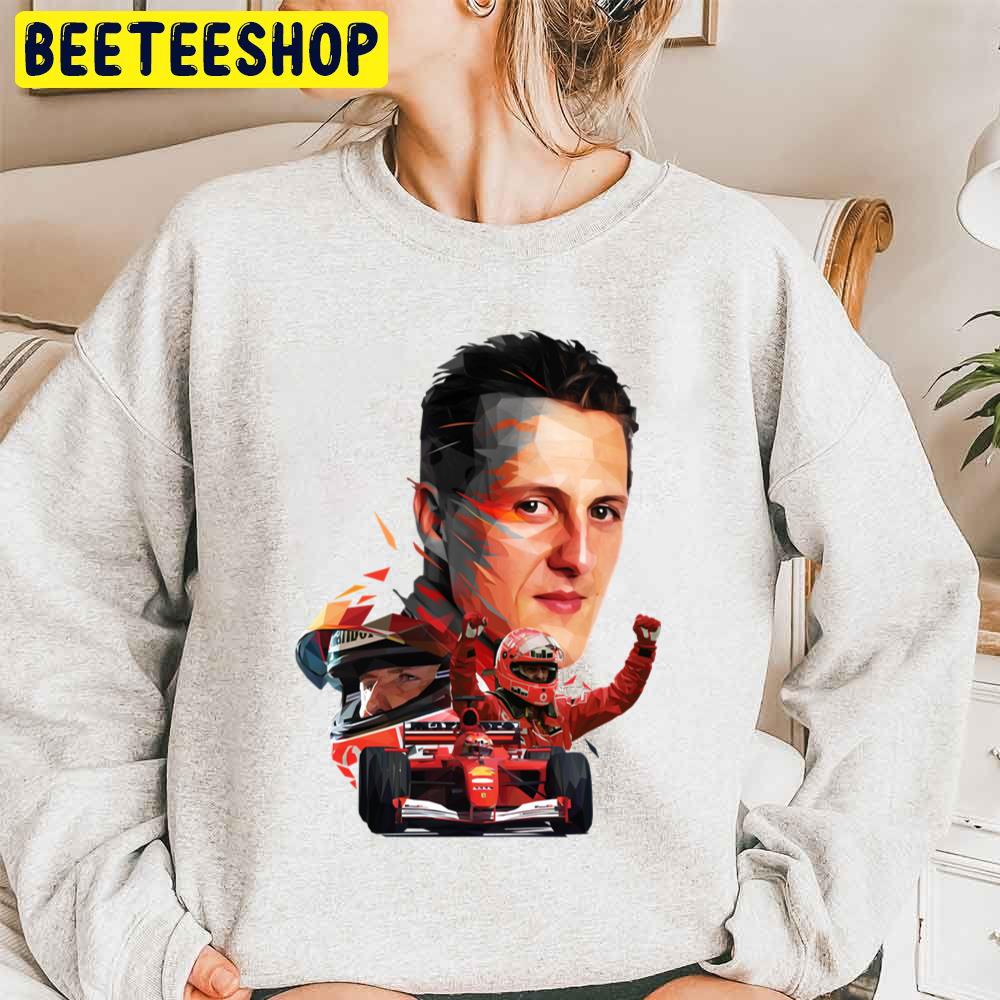 Low Poly Michael Schumacher Racing Trending Unisex Sweatshirt Low Poly Michael Schumacher Racing Trending Unisex Sweatshirt
