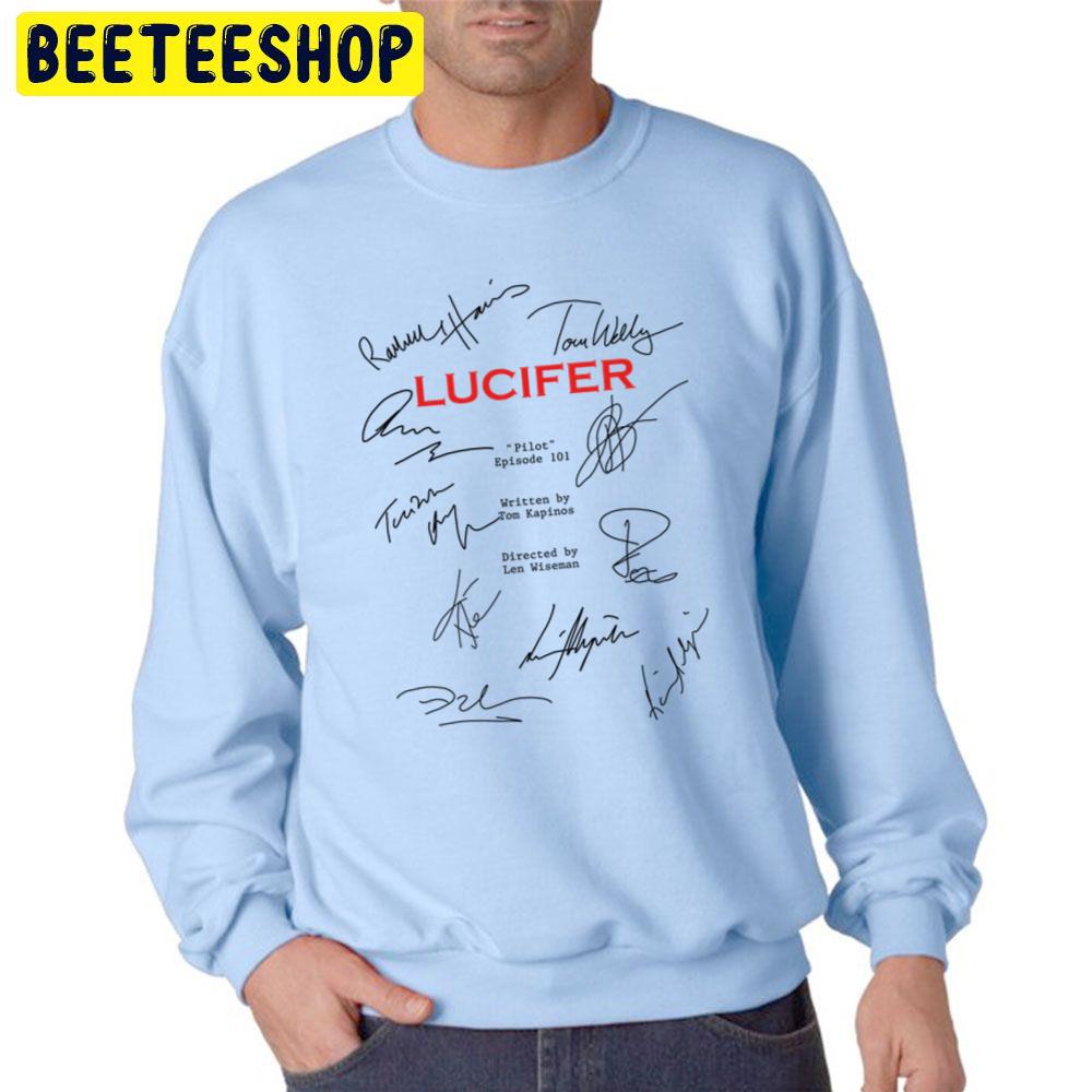 Lucifer Script Signature Halloween Trending Unisex Sweatshirt Lucifer Script Signature Halloween Trending Unisex Sweatshirt