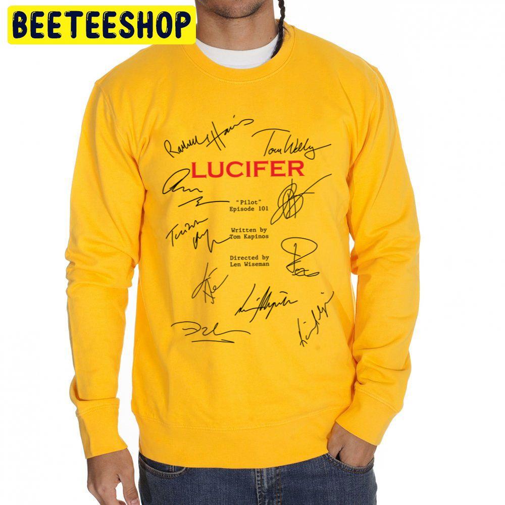 Lucifer Script Signature Halloween Trending Unisex Sweatshirt Lucifer Script Signature Halloween Trending Unisex Sweatshirt