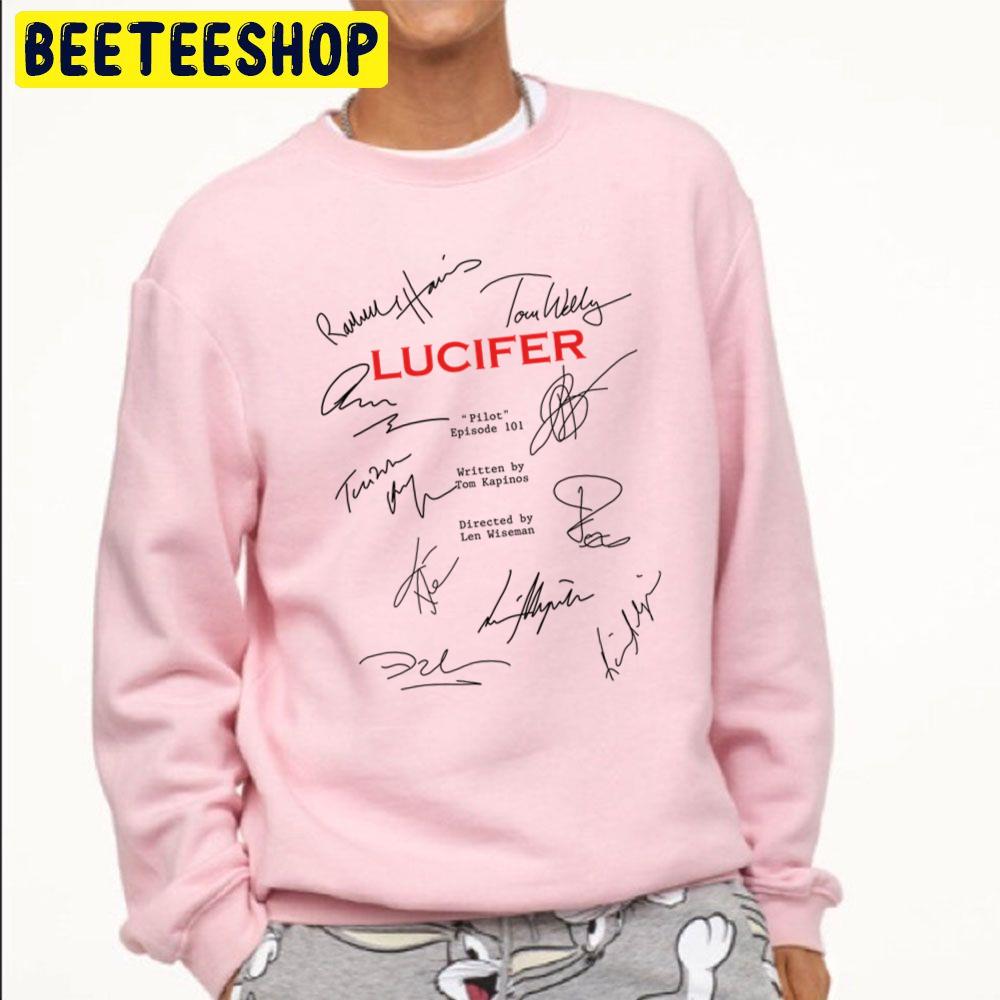 Lucifer Script Signature Halloween Trending Unisex Sweatshirt Lucifer Script Signature Halloween Trending Unisex Sweatshirt