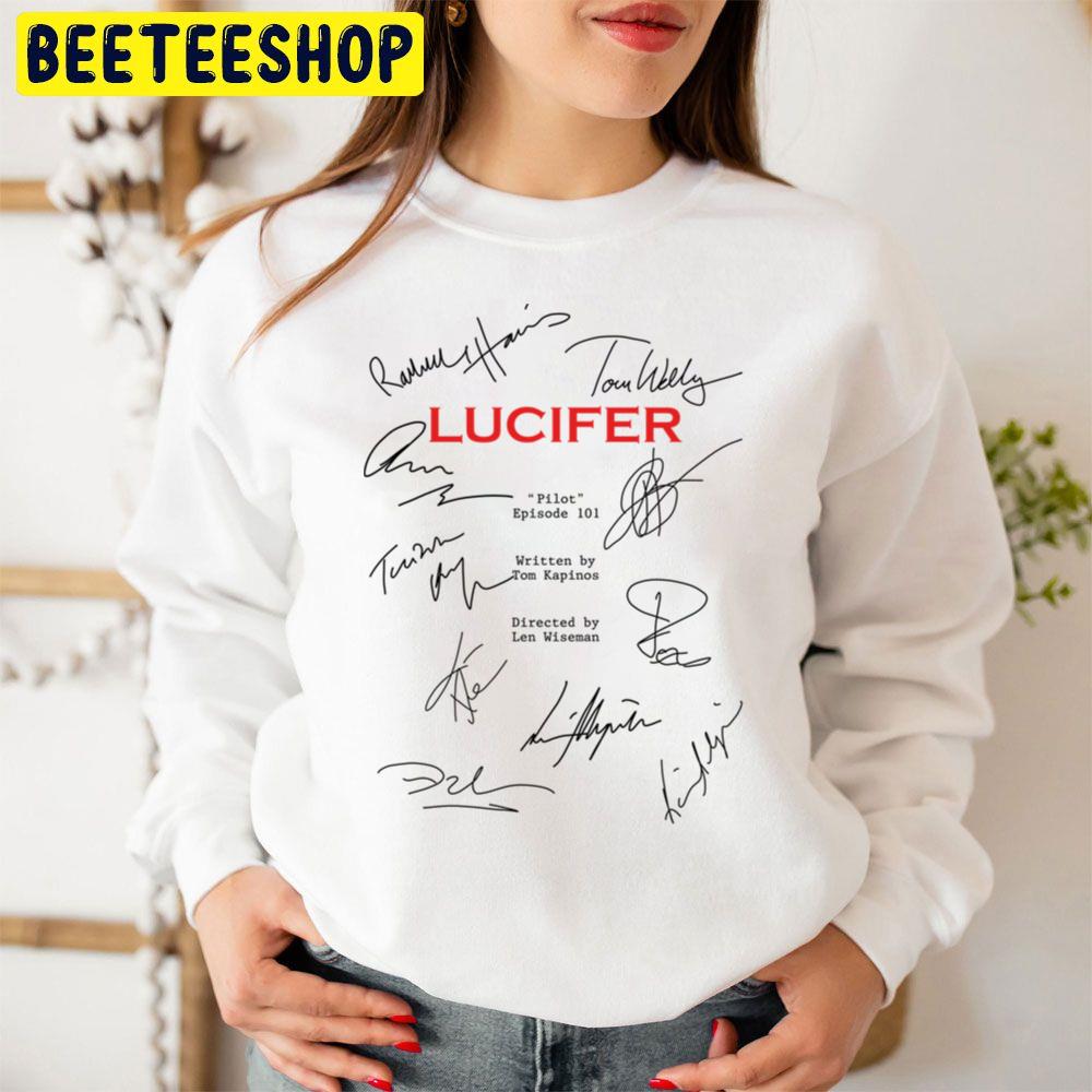 Lucifer Script Signature Halloween Trending Unisex Sweatshirt Lucifer Script Signature Halloween Trending Unisex Sweatshirt