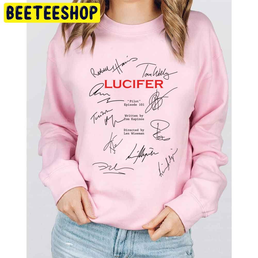 Lucifer Script Signature Halloween Trending Unisex Sweatshirt Lucifer Script Signature Halloween Trending Unisex Sweatshirt