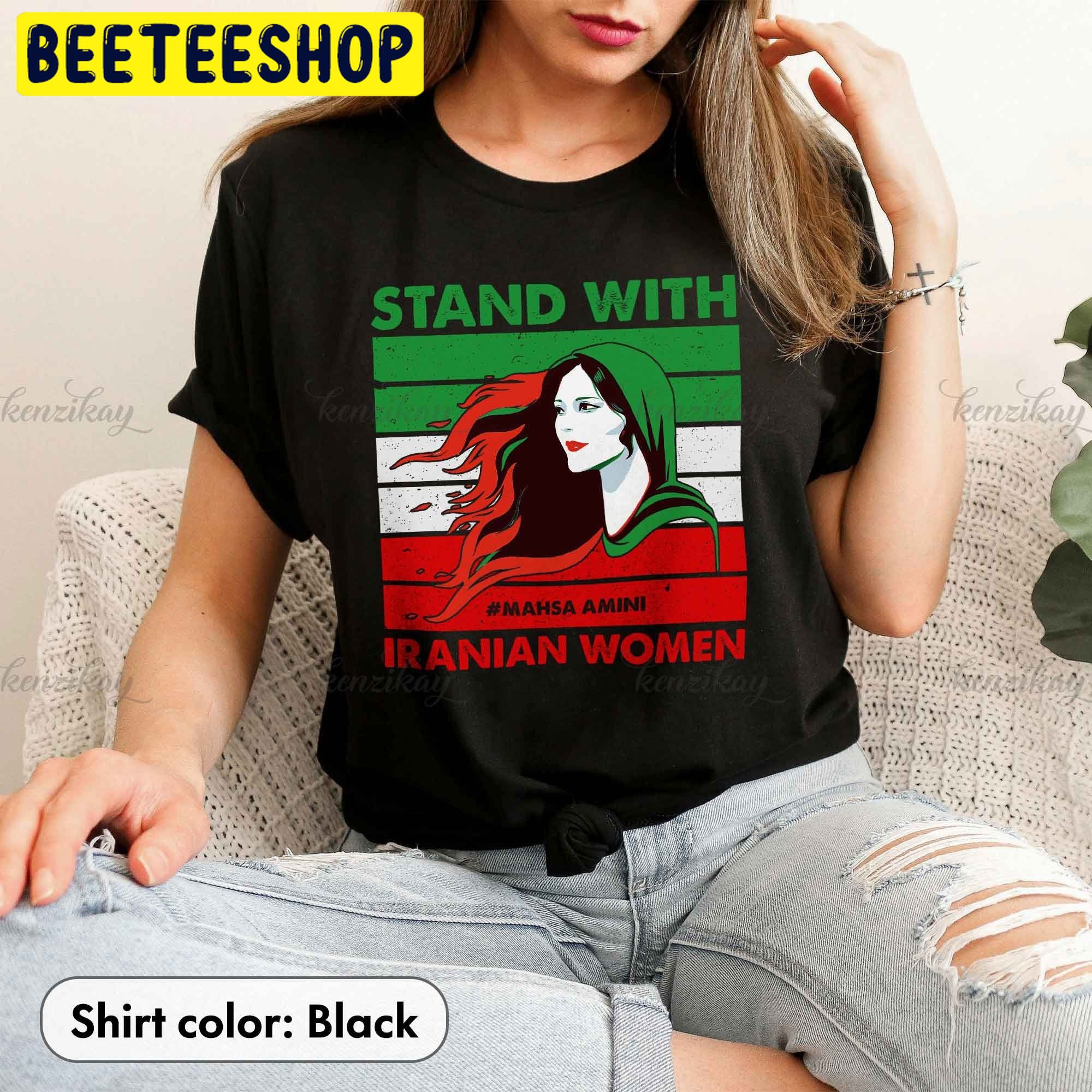 Mahsa Amini Stand With Iranian Women Trending Unisex T-Shirt Mahsa Amini Stand With Iranian Women Trending Unisex T-Shirt