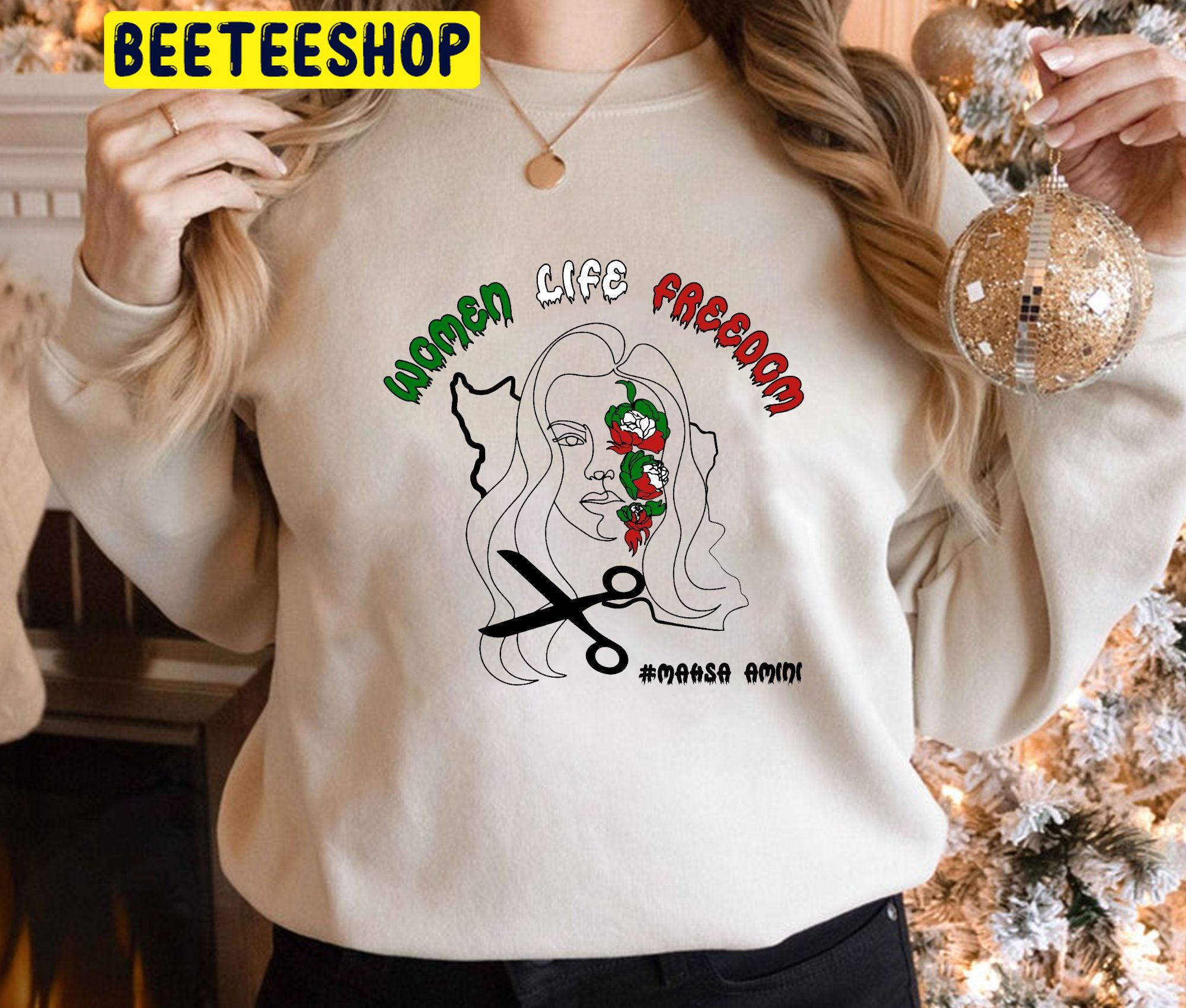 Mahsa Amini Women Rights Life Freedom Trending Unisex Sweatshirt Mahsa Amini Women Rights Life Freedom Trending Unisex Sweatshirt