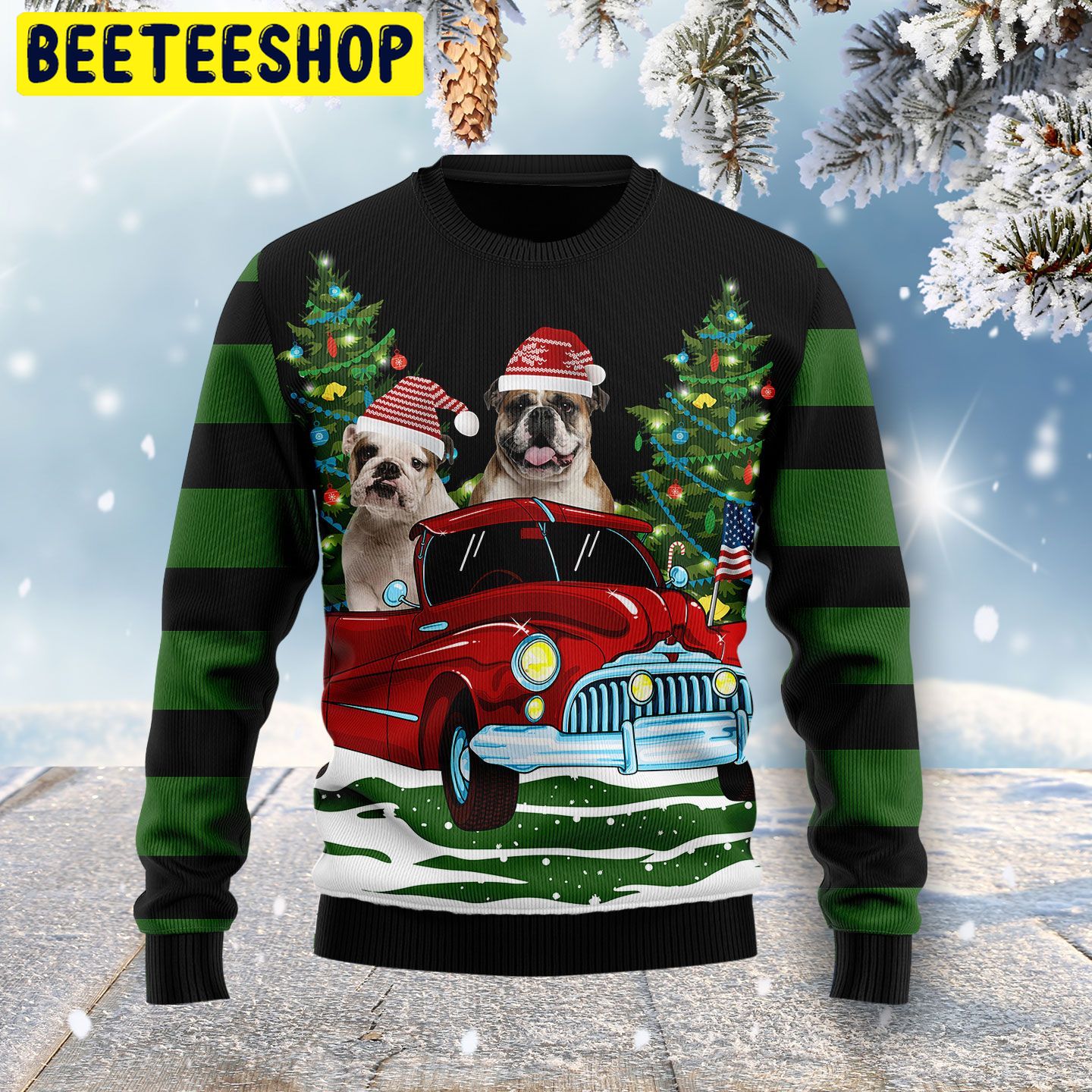 Merry Christmas Bulldog Trending Ugly Christmas Sweatshirt Merry Christmas Bulldog Trending Ugly Christmas Sweatshirt