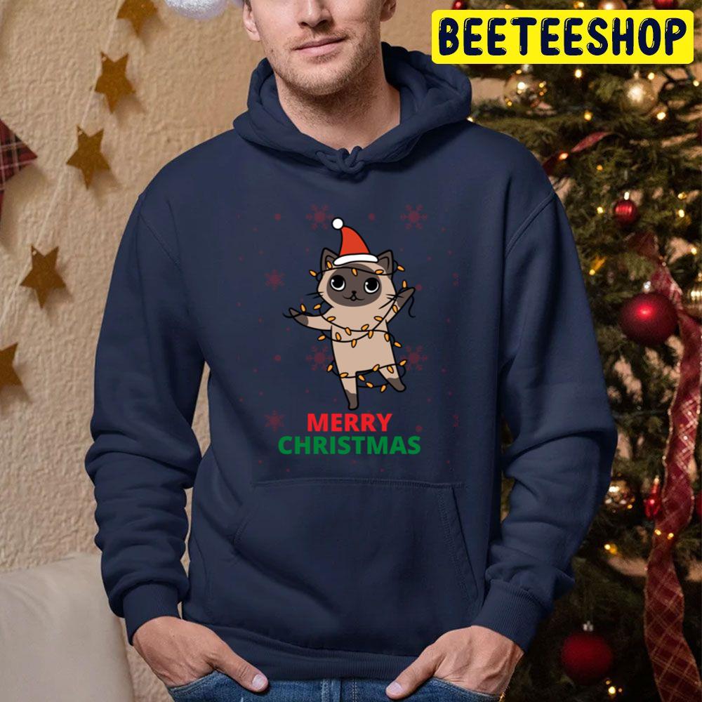 Merry Christmas Cat Animal Large Clothes Trending Unisex Hoodie Merry Christmas Cat Animal Large Clothes Trending Unisex Hoodie