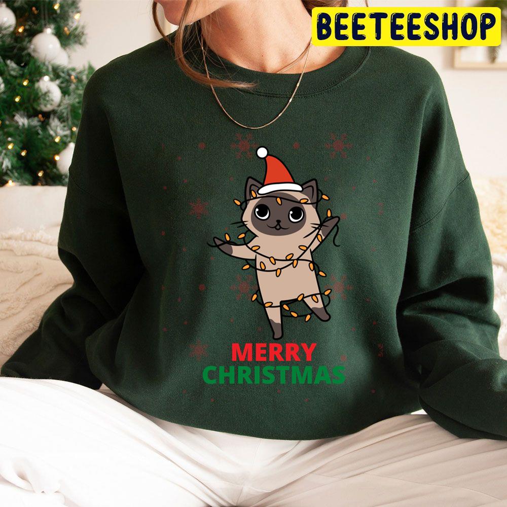 Merry Christmas Cat Animal Large Clothes Trending Unisex Hoodie Merry Christmas Cat Animal Large Clothes Trending Unisex Hoodie