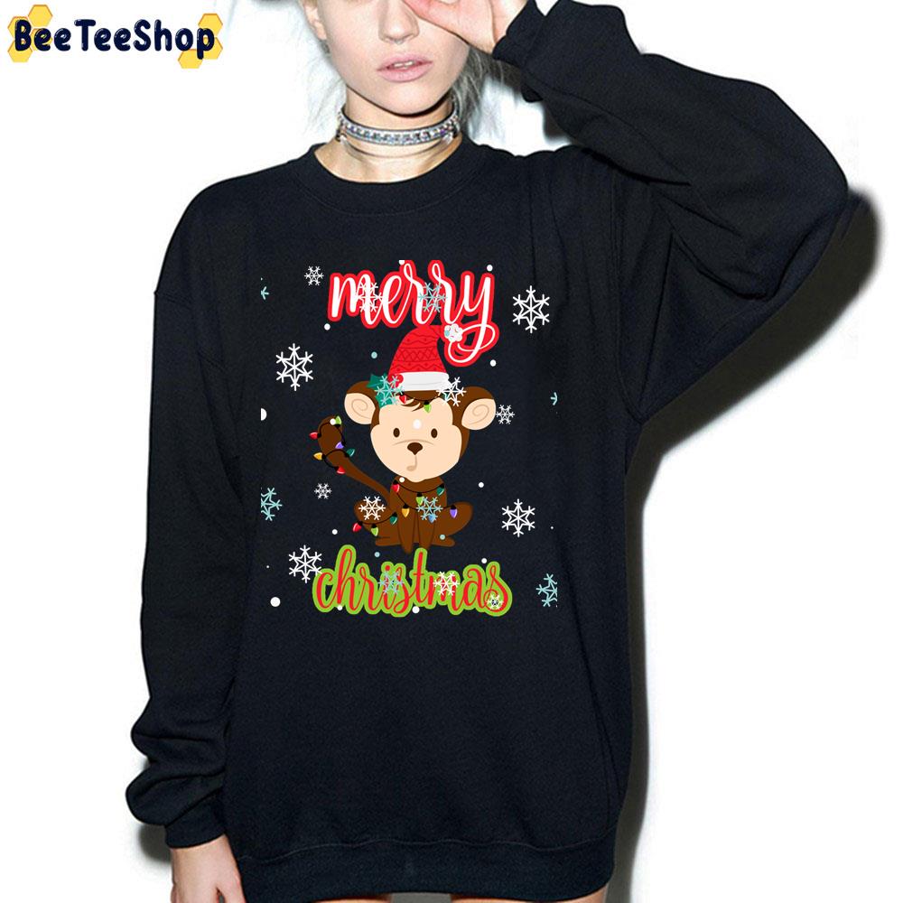 Merry Christmas Monkey Trending Unisex Sweatshirt Merry Christmas Monkey Trending Unisex Sweatshirt