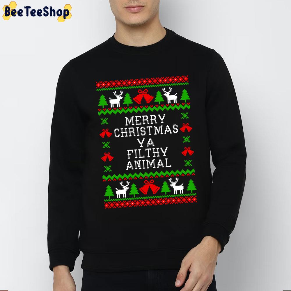 Merry Christmas Ya Filthy Animal Ugly Pattern Trending Unisex Sweatshirt Merry Christmas Ya Filthy Animal Ugly Pattern Trending Unisex Sweatshirt