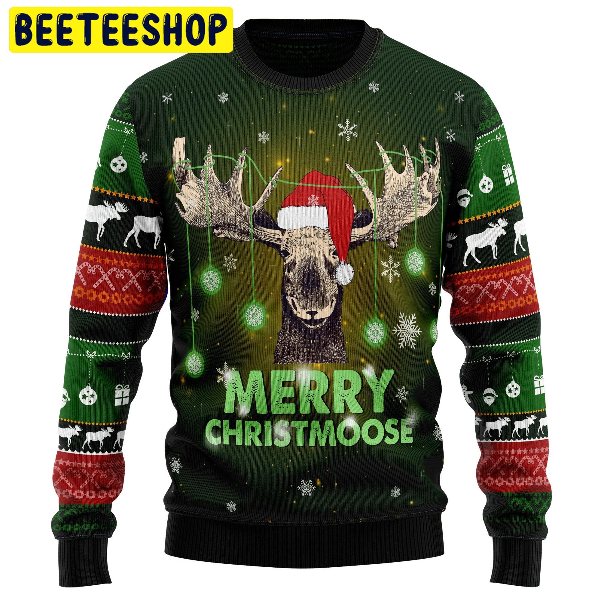 Merry Christmoose Trending Ugly Christmas Sweatshirt Merry Christmoose Trending Ugly Christmas Sweatshirt