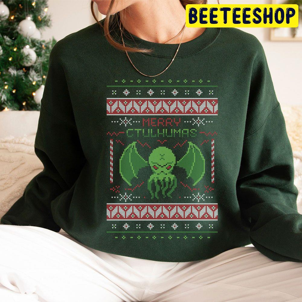 Merry Cthulhumas Knit Christmas Cthulhu Trending Unisex Hoodie Merry Cthulhumas Knit Christmas Cthulhu Trending Unisex Hoodie
