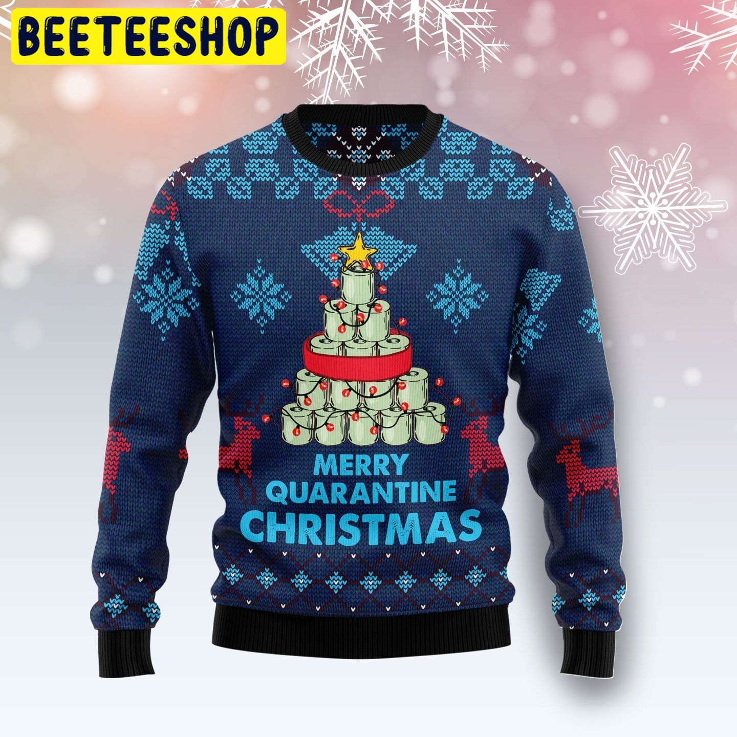 Merry Quarantine Christmas Trending Ugly Christmas Sweatshirt Merry Quarantine Christmas Trending Ugly Christmas Sweatshirt
