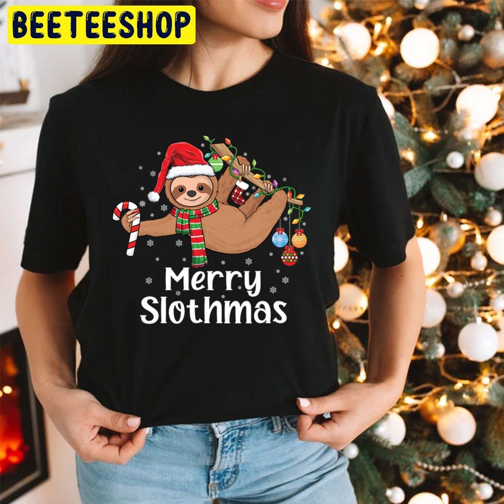 Merry Slothmas Christmas Trending Unisex Hoodie Merry Slothmas Christmas Trending Unisex Hoodie