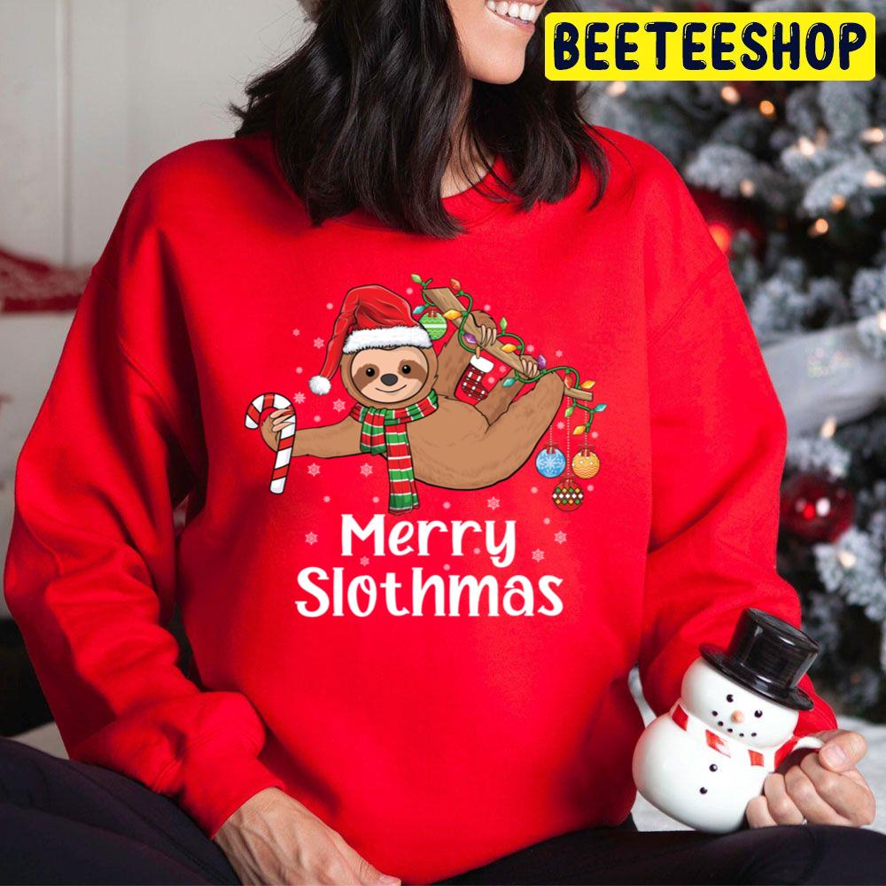 Merry Slothmas Christmas Trending Unisex Hoodie Merry Slothmas Christmas Trending Unisex Hoodie