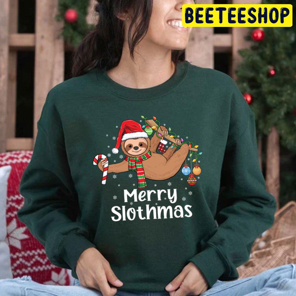 Merry Slothmas Christmas Trending Unisex Hoodie Merry Slothmas Christmas Trending Unisex Hoodie