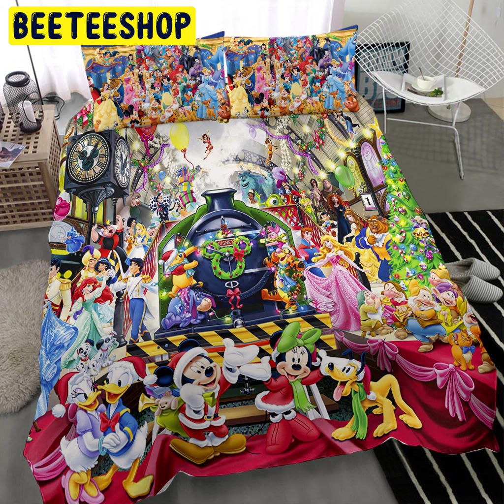 Mickey And Friends Merry Christmas Bedding Set Mickey And Friends Merry Christmas Bedding Set