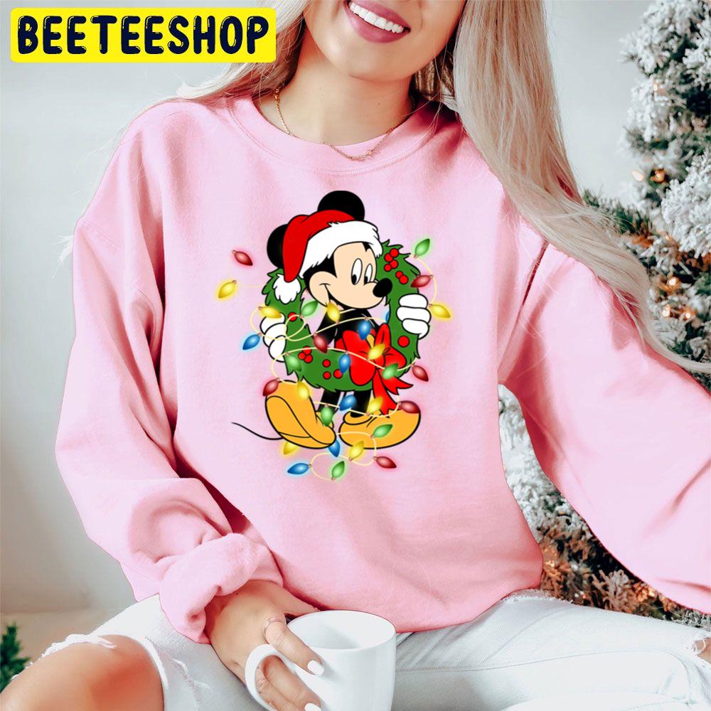 Mickey Christmas Light Trending Unisex Hoodie Mickey Christmas Light Trending Unisex Hoodie