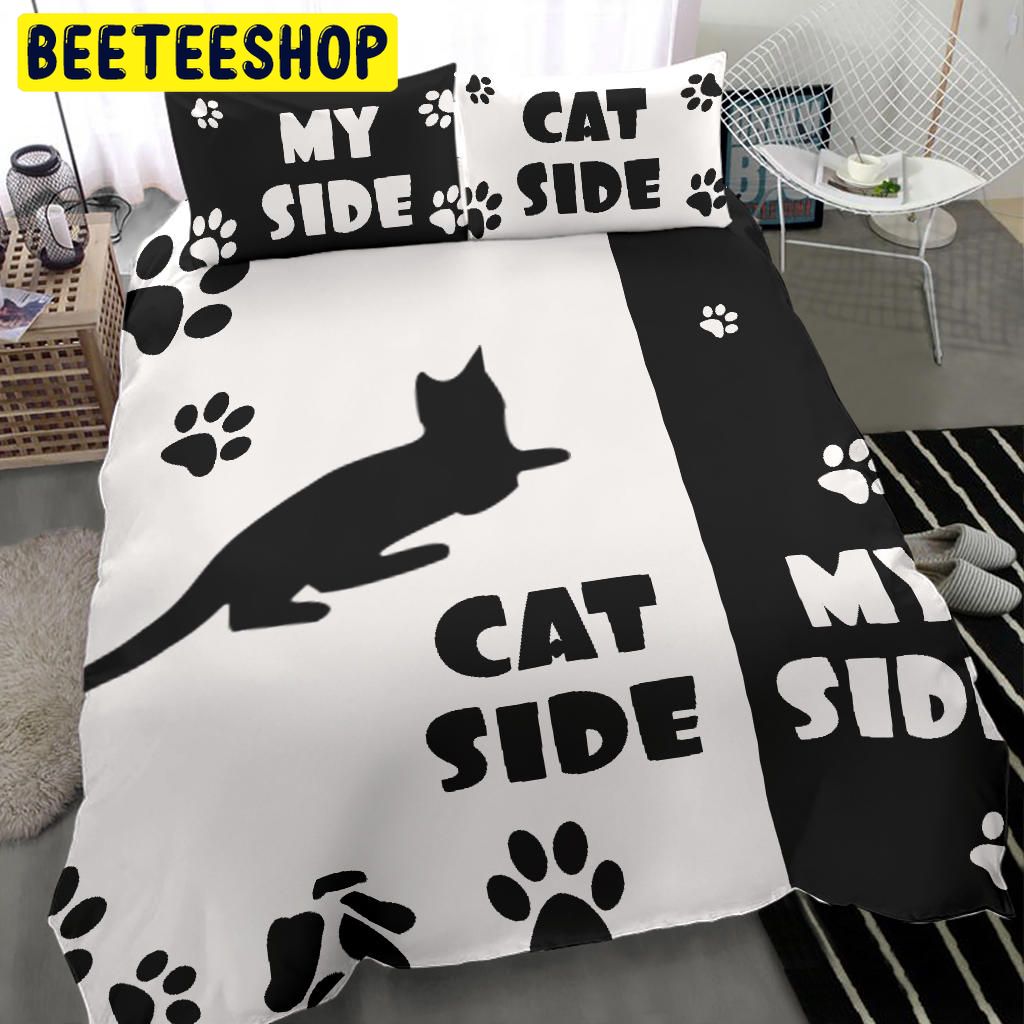 My Sid E Cat Side Black And White Cat Bedding Set My Sid E Cat Side Black And White Cat Bedding Set