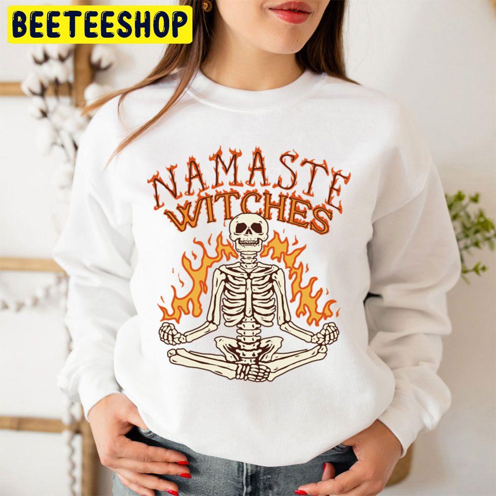 Namaste Witches Burning Skeleton Bleach Trending Unisex Sweatshirt Namaste Witches Burning Skeleton Bleach Trending Unisex Sweatshirt