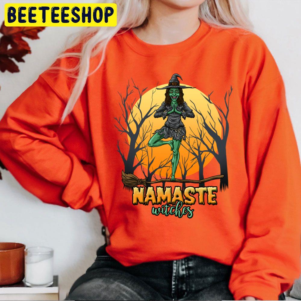 Namaste Witches Halloween Yoga Trending Unisex Sweatshirt Namaste Witches Halloween Yoga Trending Unisex Sweatshirt