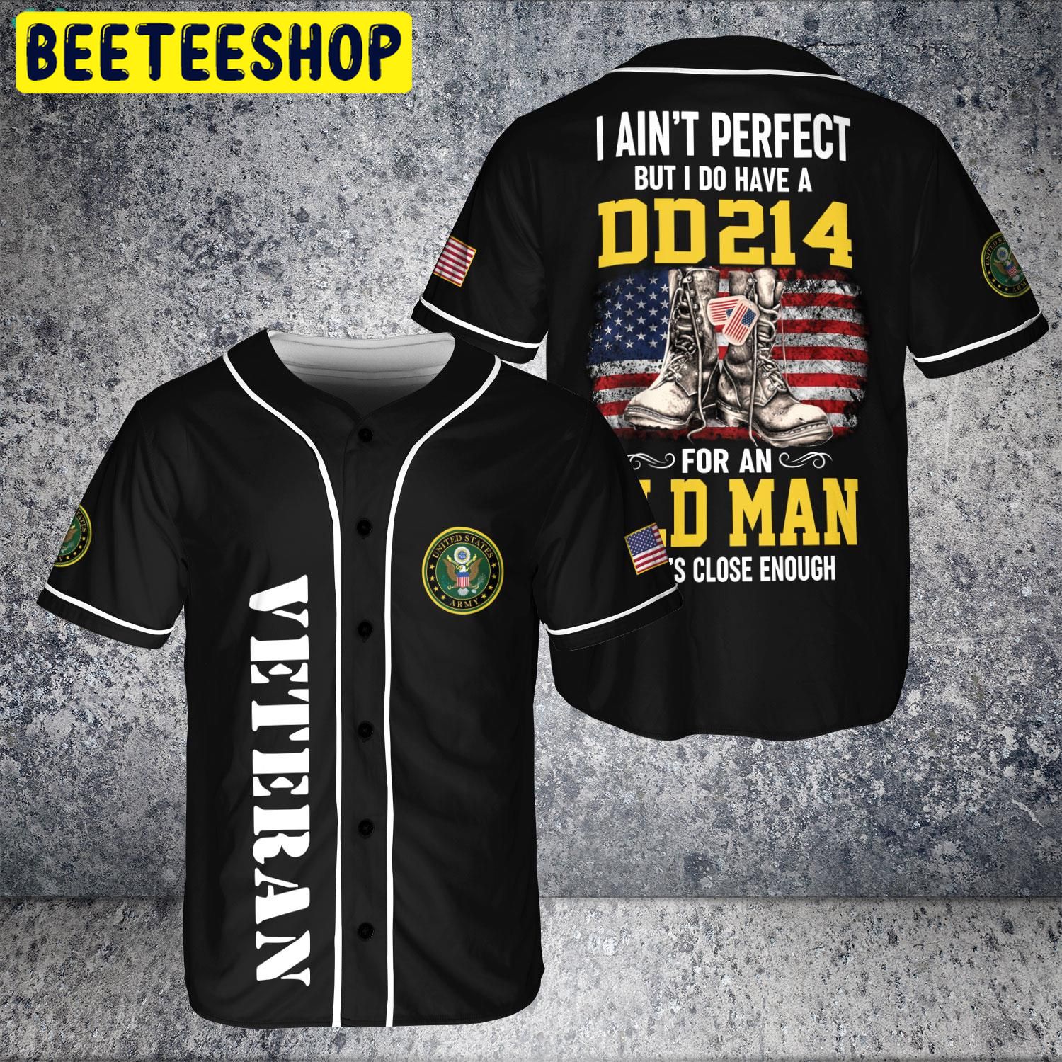 Never Underestimate An Old Man With A Dd-4 Veteran Trending Jersey Baseball Never Underestimate An Old Man With A Dd-4 Veteran Trending Jersey Baseball