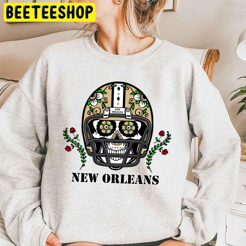 New Orleans Football Helmet Sugar Skull Day Of The Dead Trending Unisex Sweatshirt New Orleans Football Helmet Sugar Skull Day Of The Dead Trending Unisex Sweatshirt