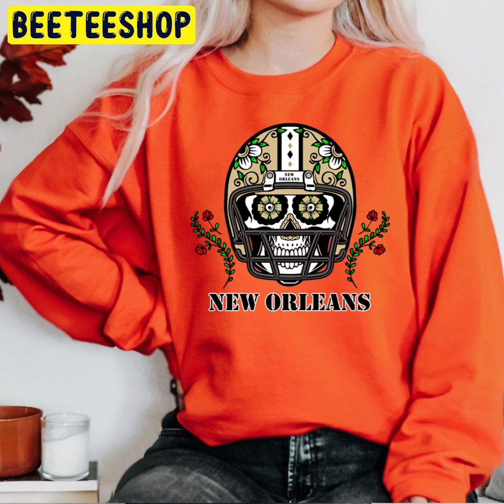 New Orleans Football Helmet Sugar Skull Day Of The Dead Trending Unisex Sweatshirt New Orleans Football Helmet Sugar Skull Day Of The Dead Trending Unisex Sweatshirt