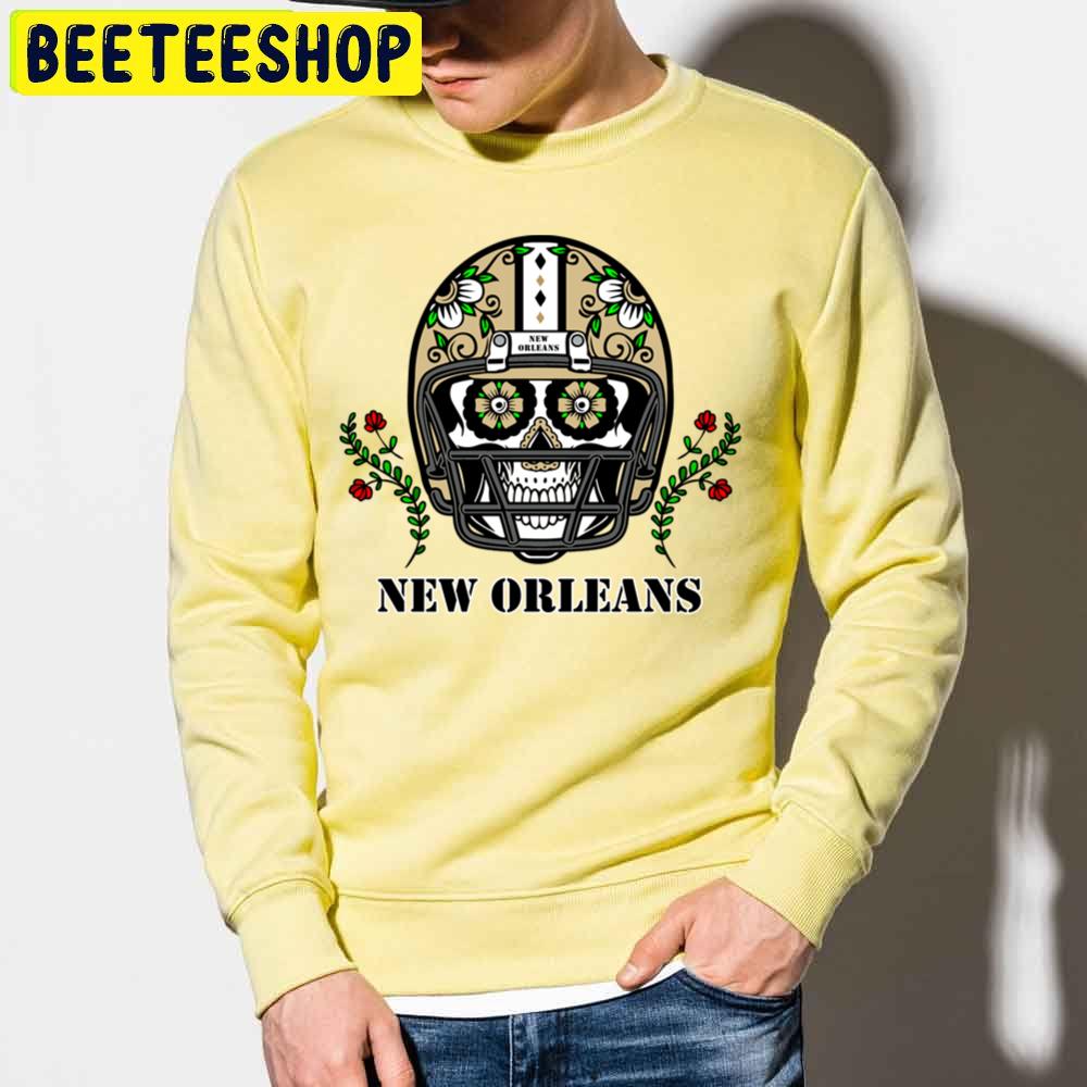 New Orleans Football Helmet Sugar Skull Day Of The Dead Trending Unisex Sweatshirt New Orleans Football Helmet Sugar Skull Day Of The Dead Trending Unisex Sweatshirt