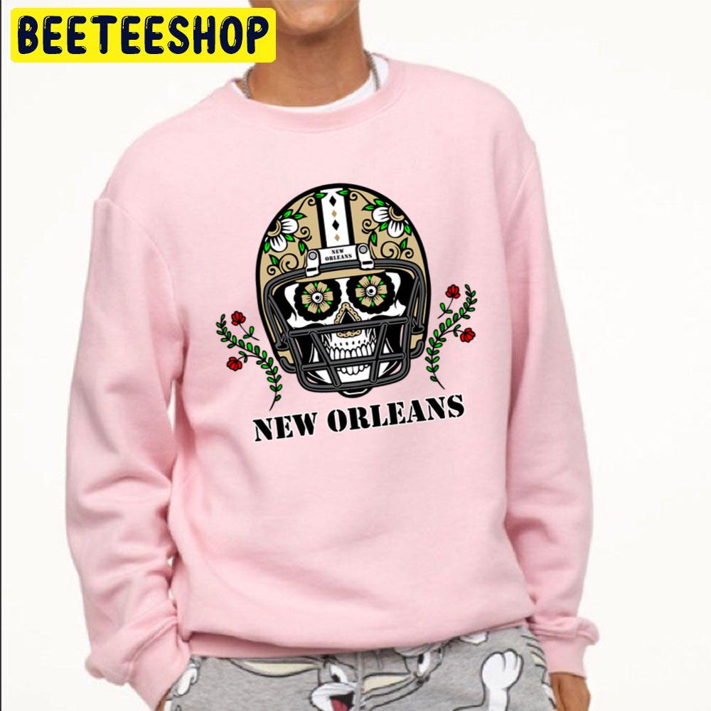 New Orleans Football Helmet Sugar Skull Day Of The Dead Trending Unisex Sweatshirt New Orleans Football Helmet Sugar Skull Day Of The Dead Trending Unisex Sweatshirt